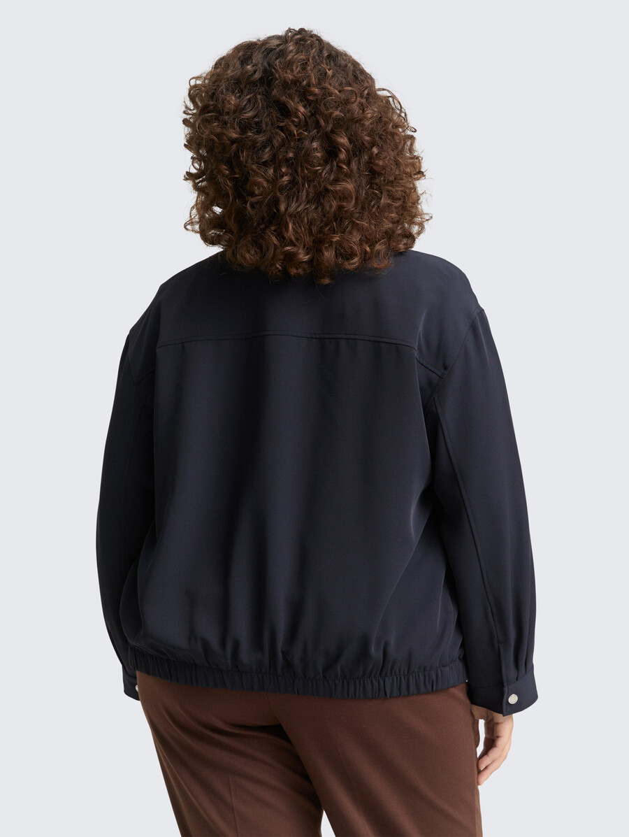 taglie forti - giacca blouson ampia