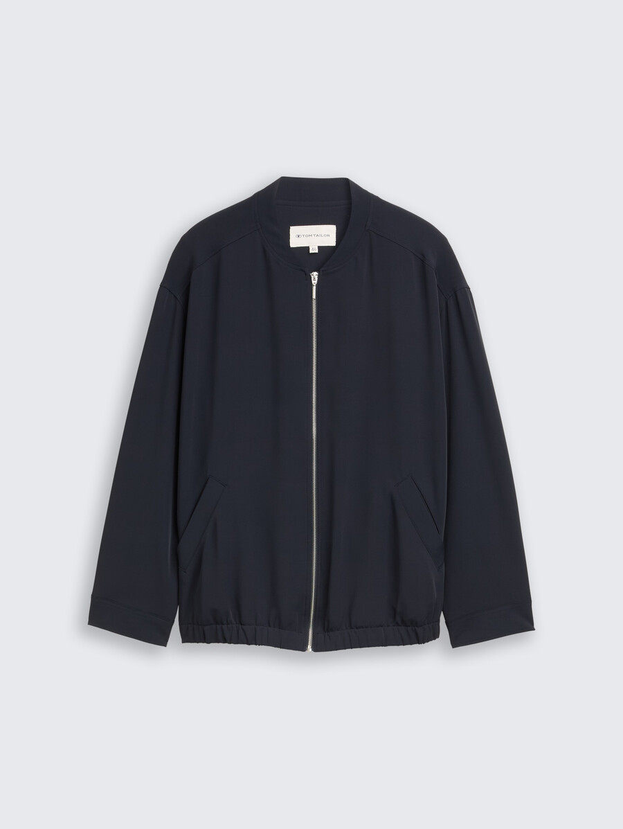 taglie forti - giacca blouson ampia