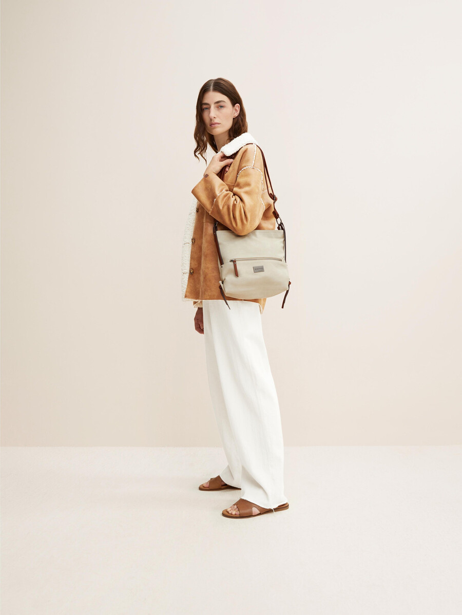 borsa a tracolla ttelin m con mix di materiali
