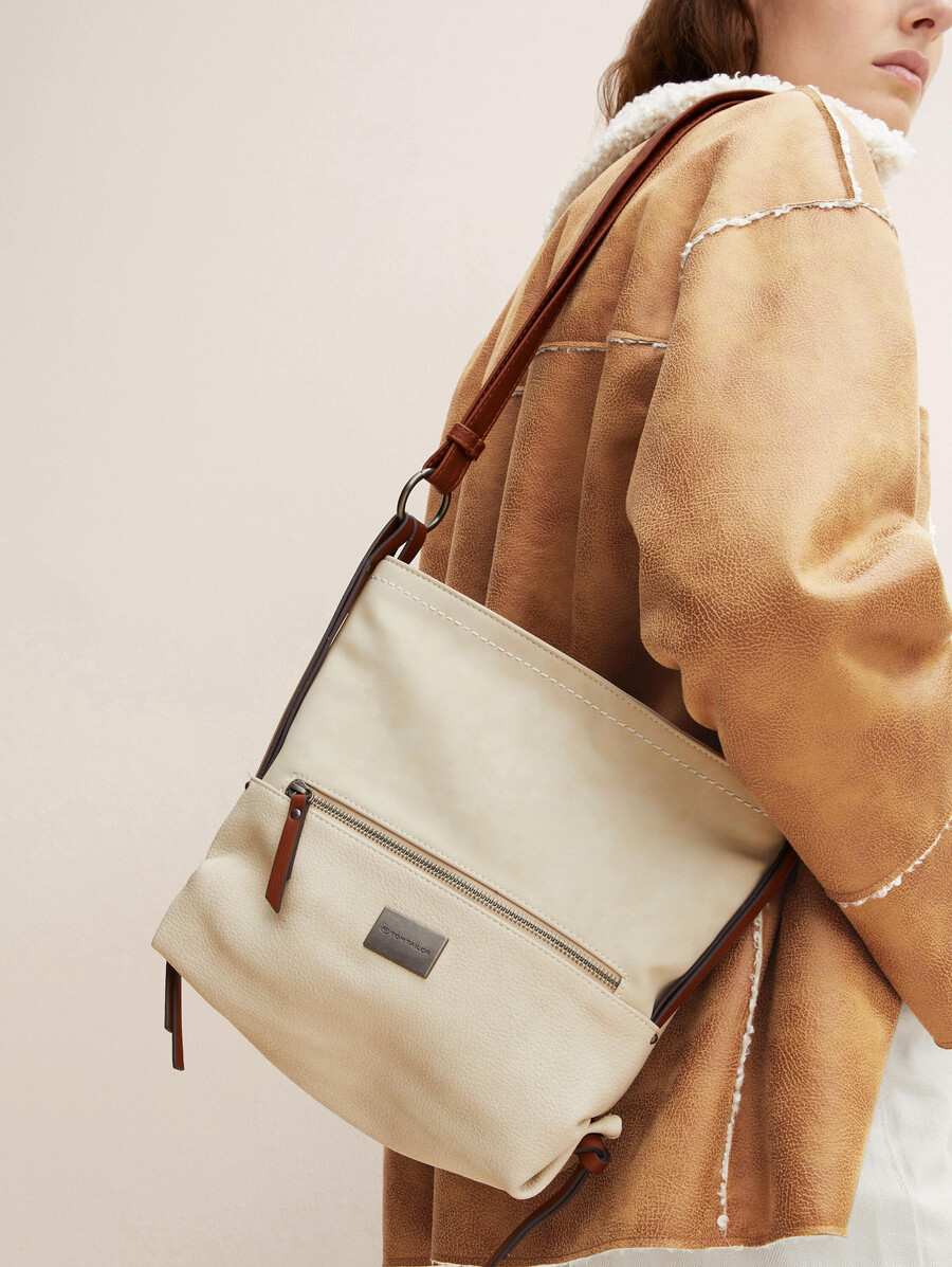 borsa a tracolla ttelin m con mix di materiali