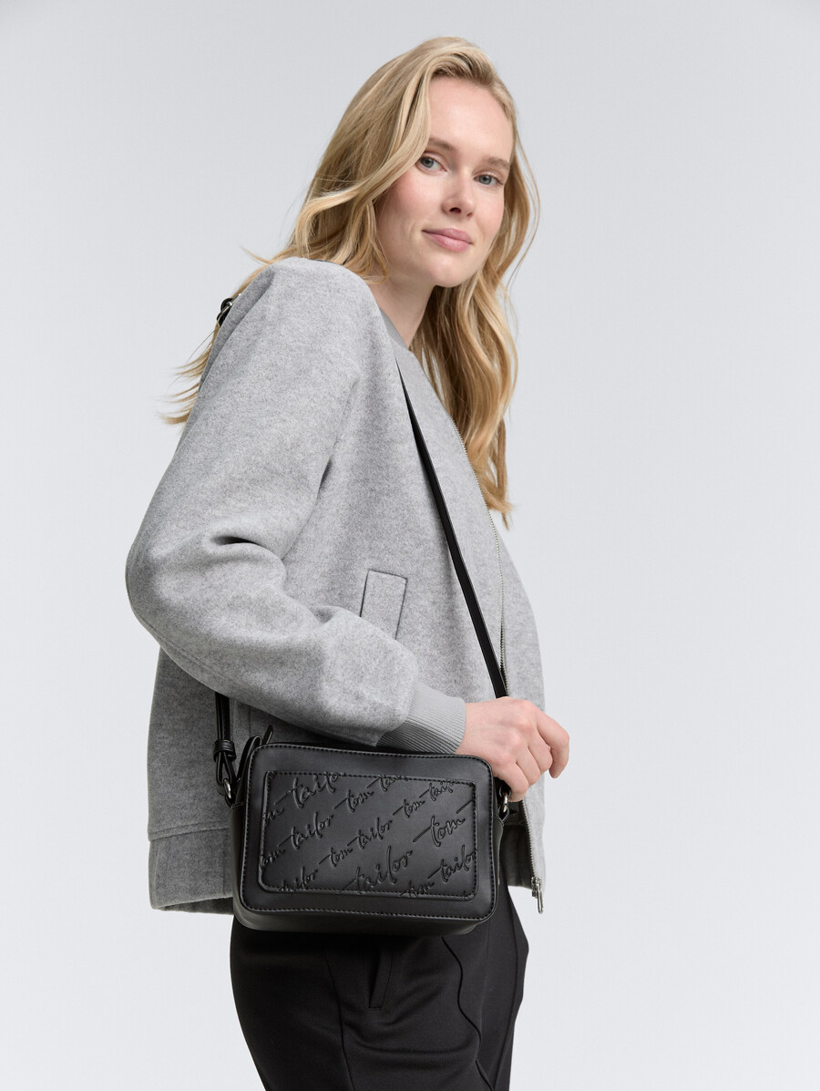 borsa a tracolla ttwendi con logo in rilievo