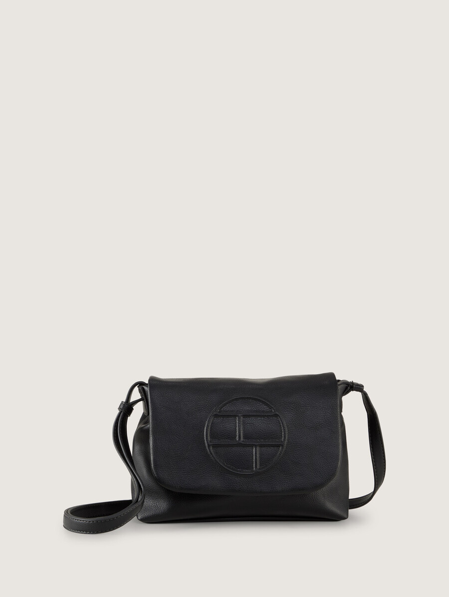 borsa a tracolla ttrosabel m con patta e logo in rilievo