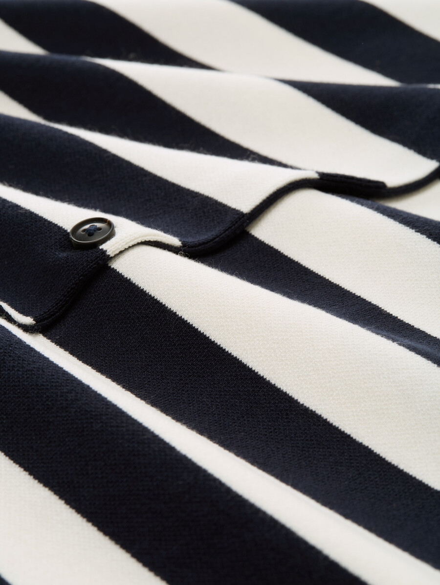 taglie forti - cardigan con motivo a righe