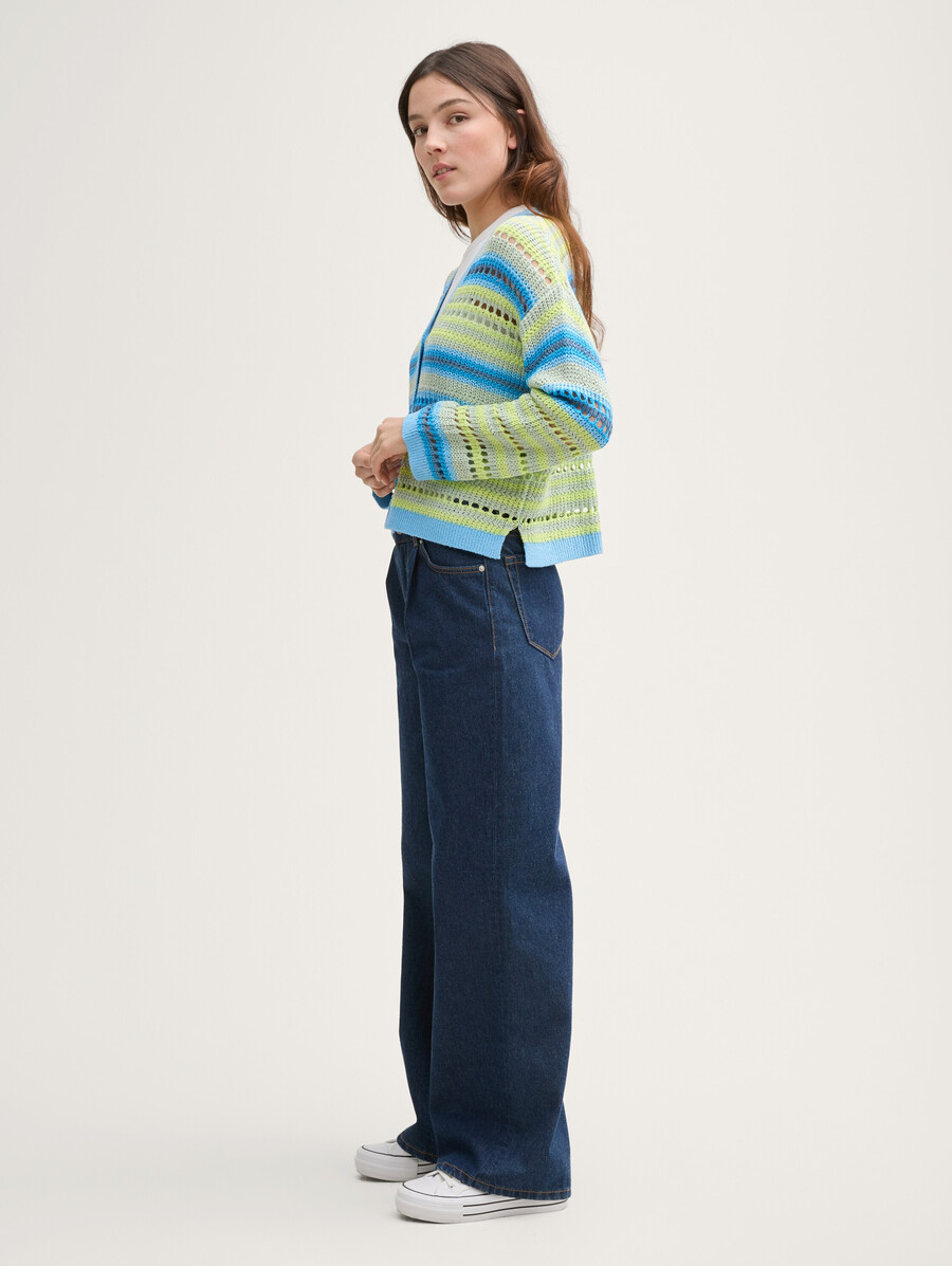 cardigan dalla vestibilità comoda con motivo traforato