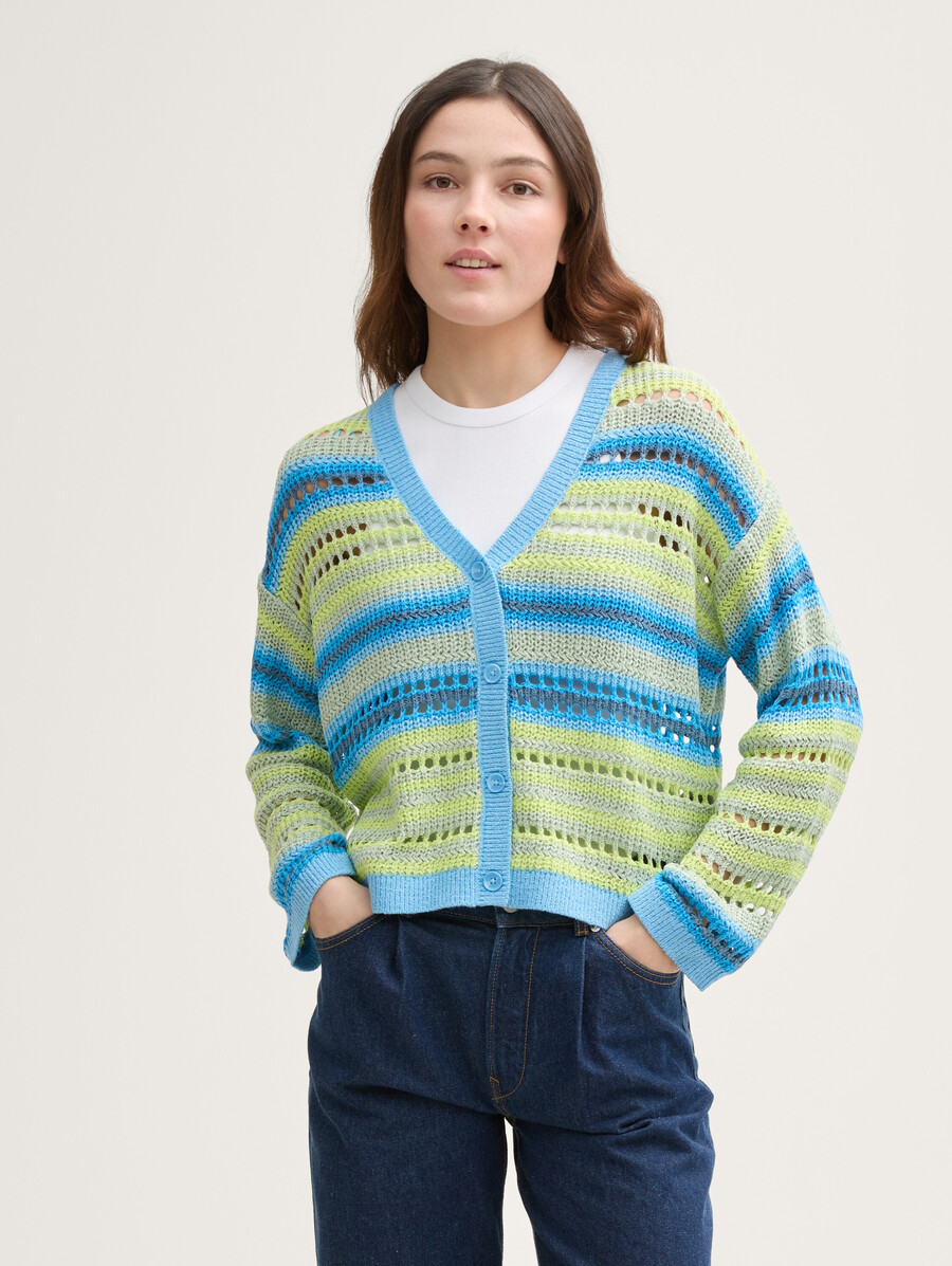 cardigan dalla vestibilità comoda con motivo traforato