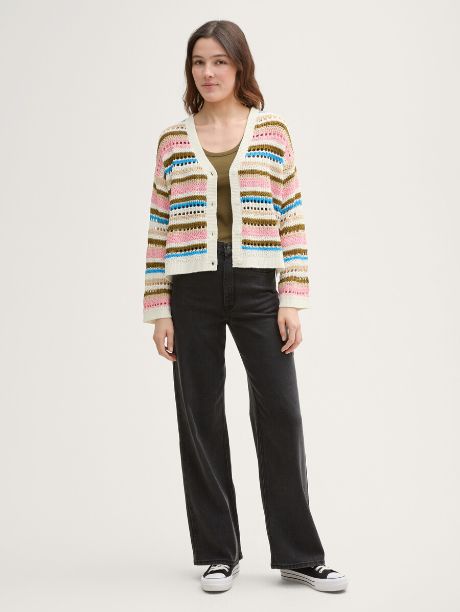 cardigan dalla vestibilità comoda con motivo traforato