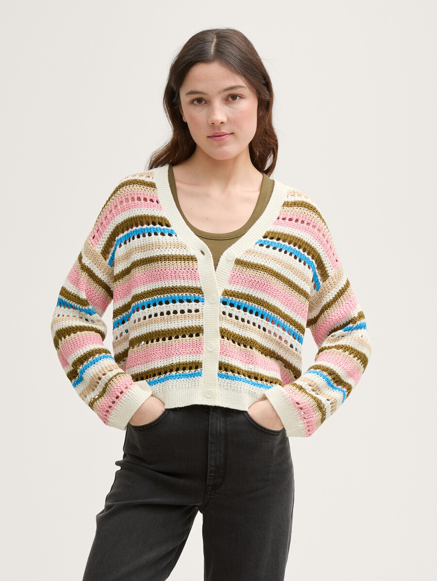 cardigan dalla vestibilità comoda con motivo traforato