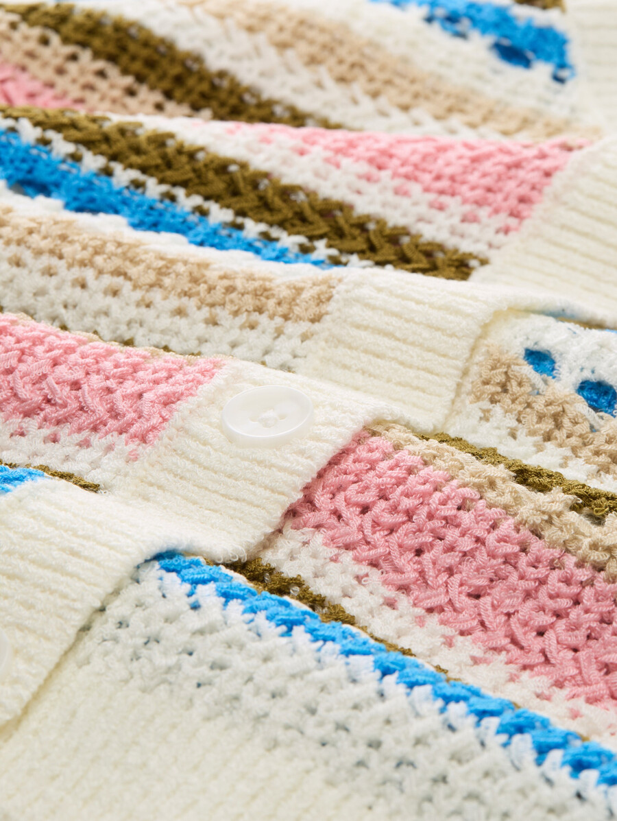 cardigan dalla vestibilità comoda con motivo traforato