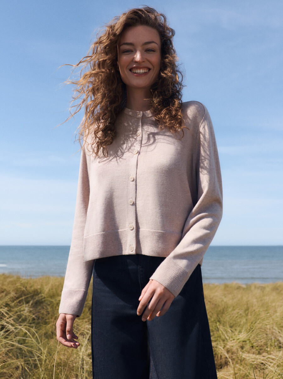 cardigan in misto cashmere