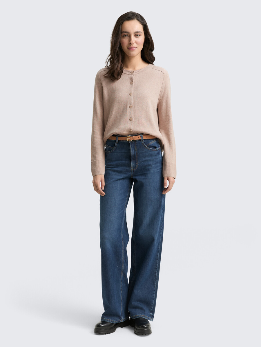 cardigan in misto cashmere
