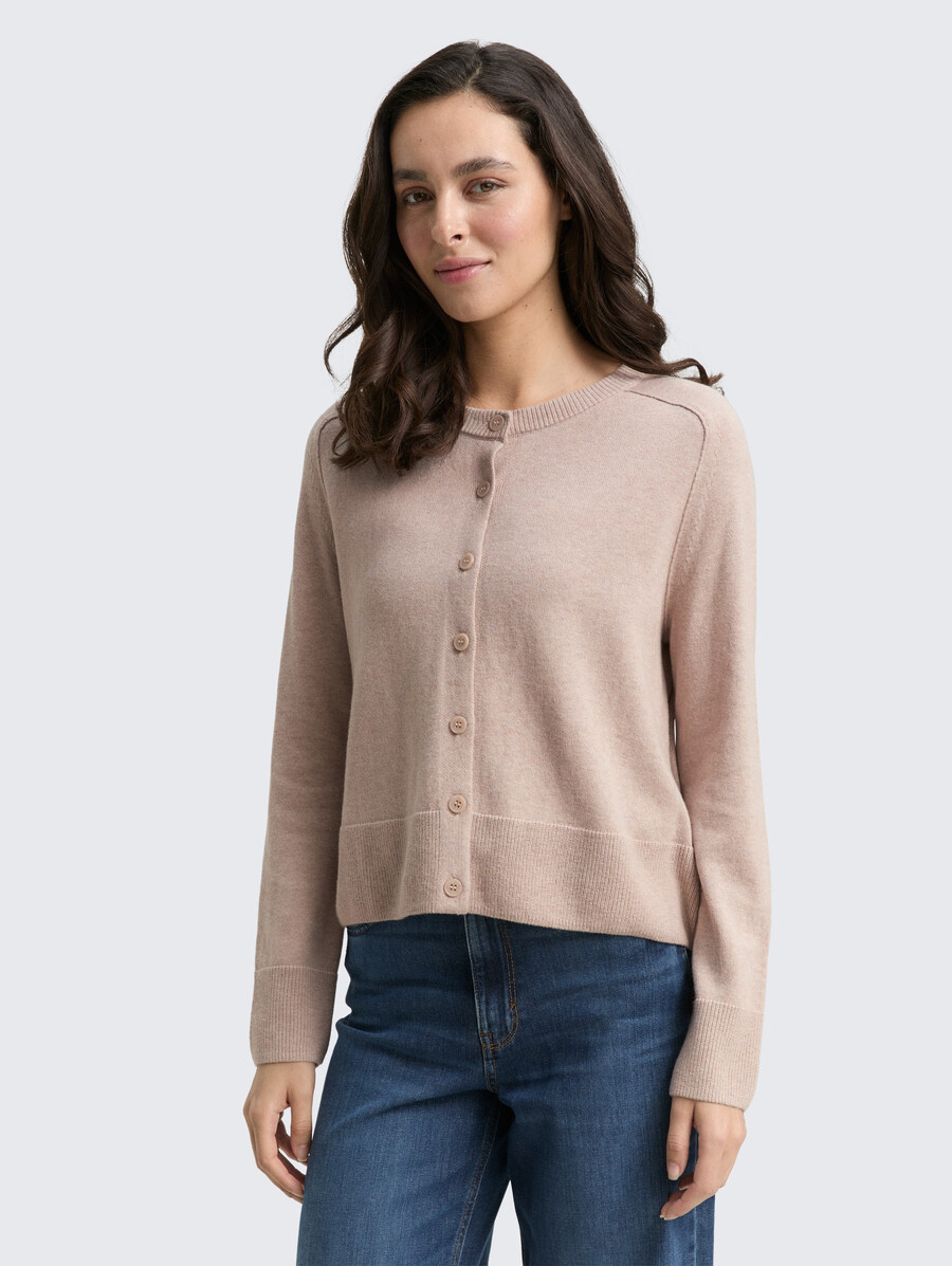cardigan in misto cashmere