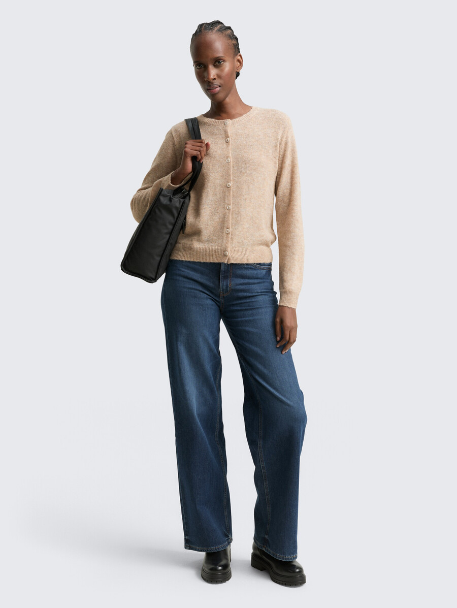 cardigan con scollo rotondo