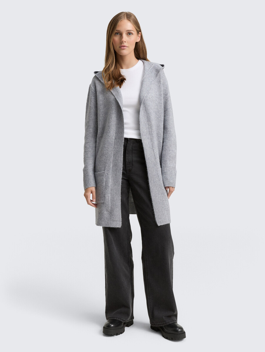 cardigan con cappuccio