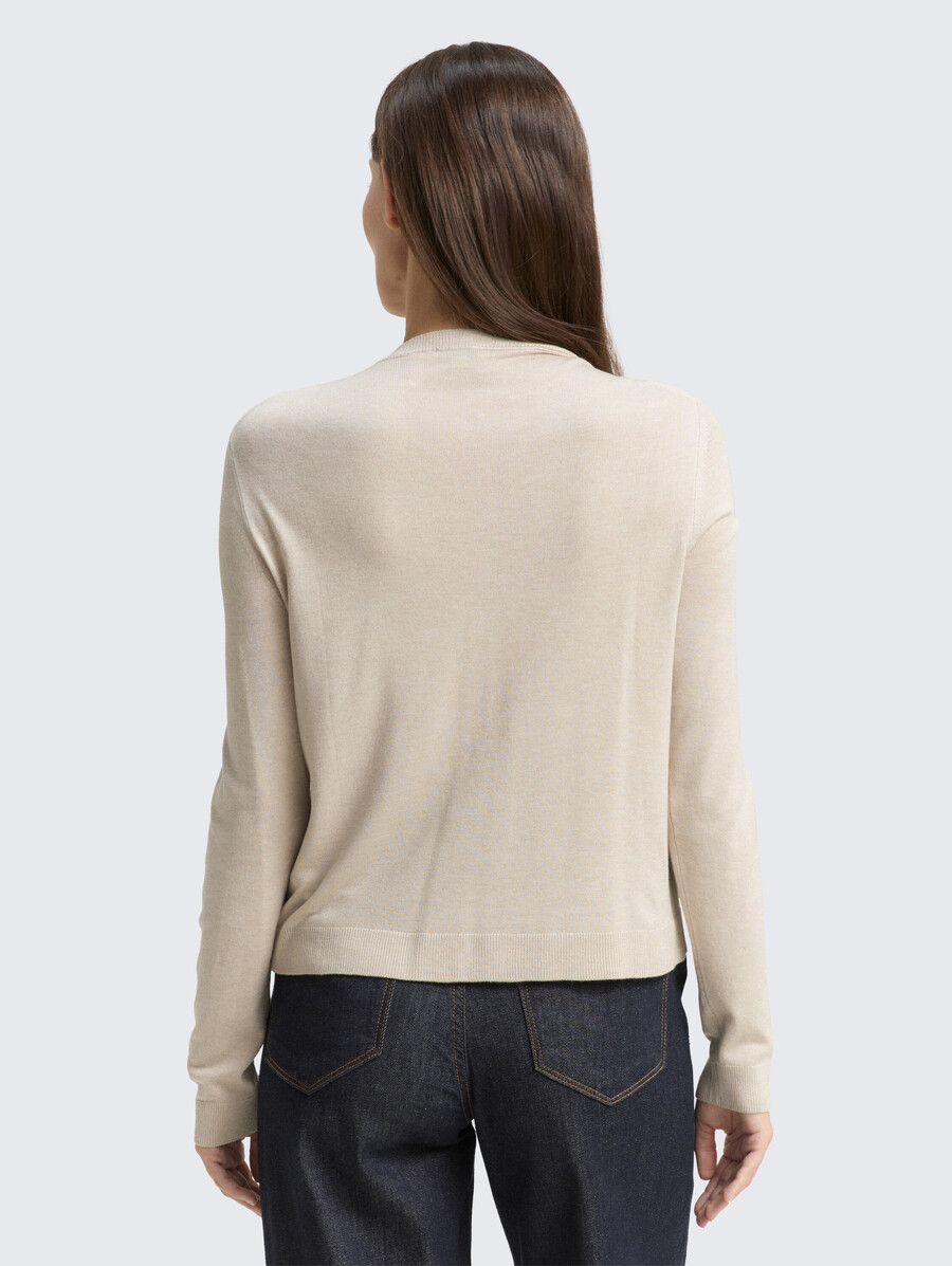 cardigan con abbottonatura nascosta