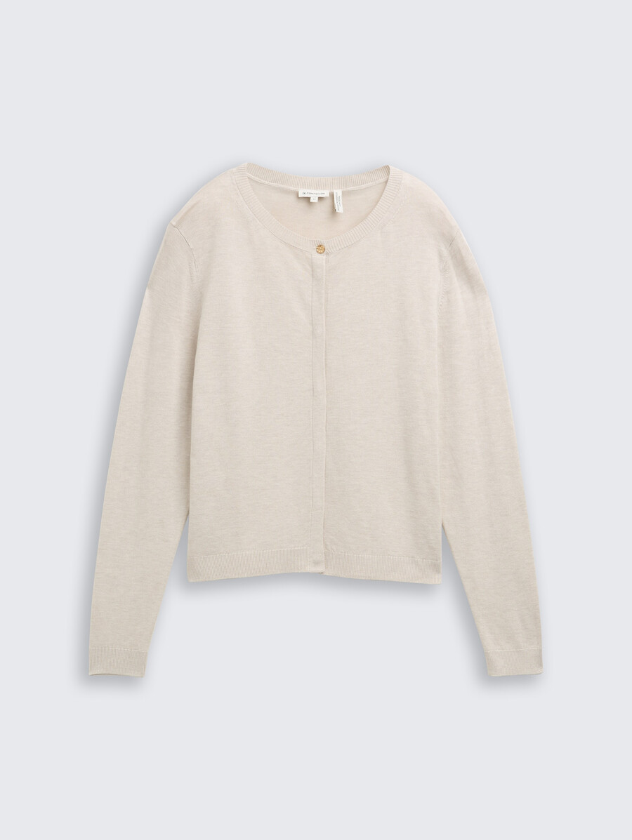 cardigan con abbottonatura nascosta