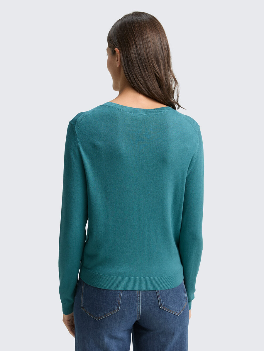 cardigan con abbottonatura nascosta