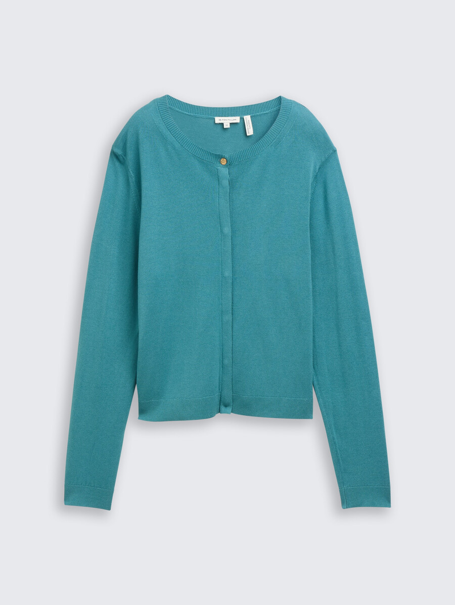 cardigan con abbottonatura nascosta