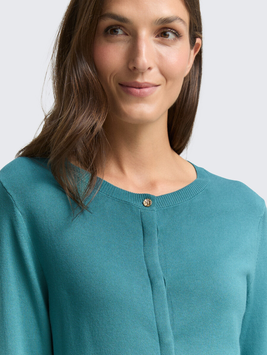 cardigan con abbottonatura nascosta