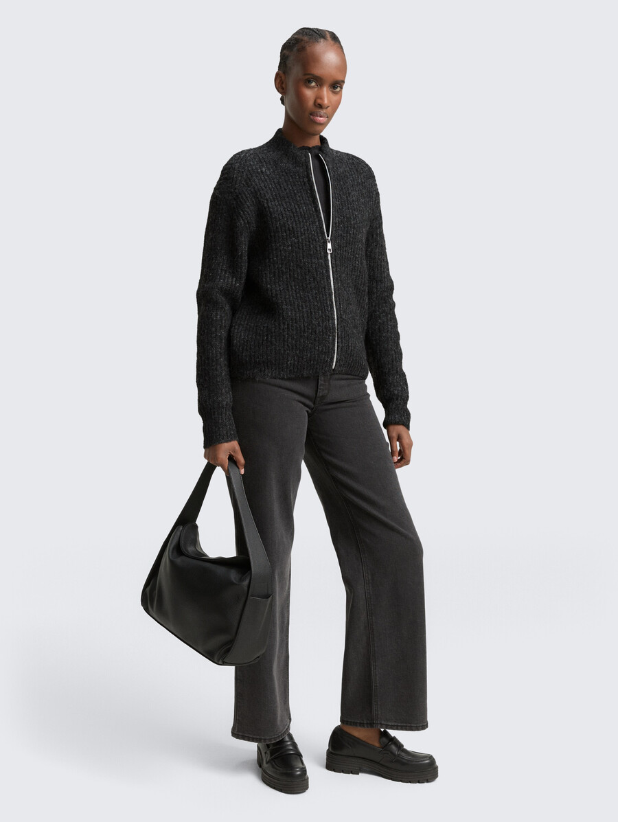 cardigan con cerniera