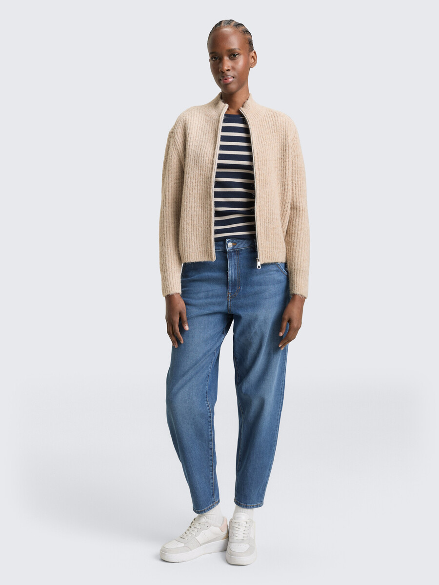 cardigan con cerniera