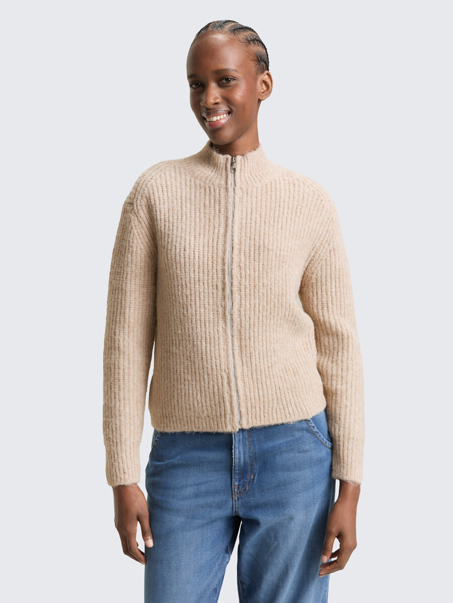 cardigan con cerniera