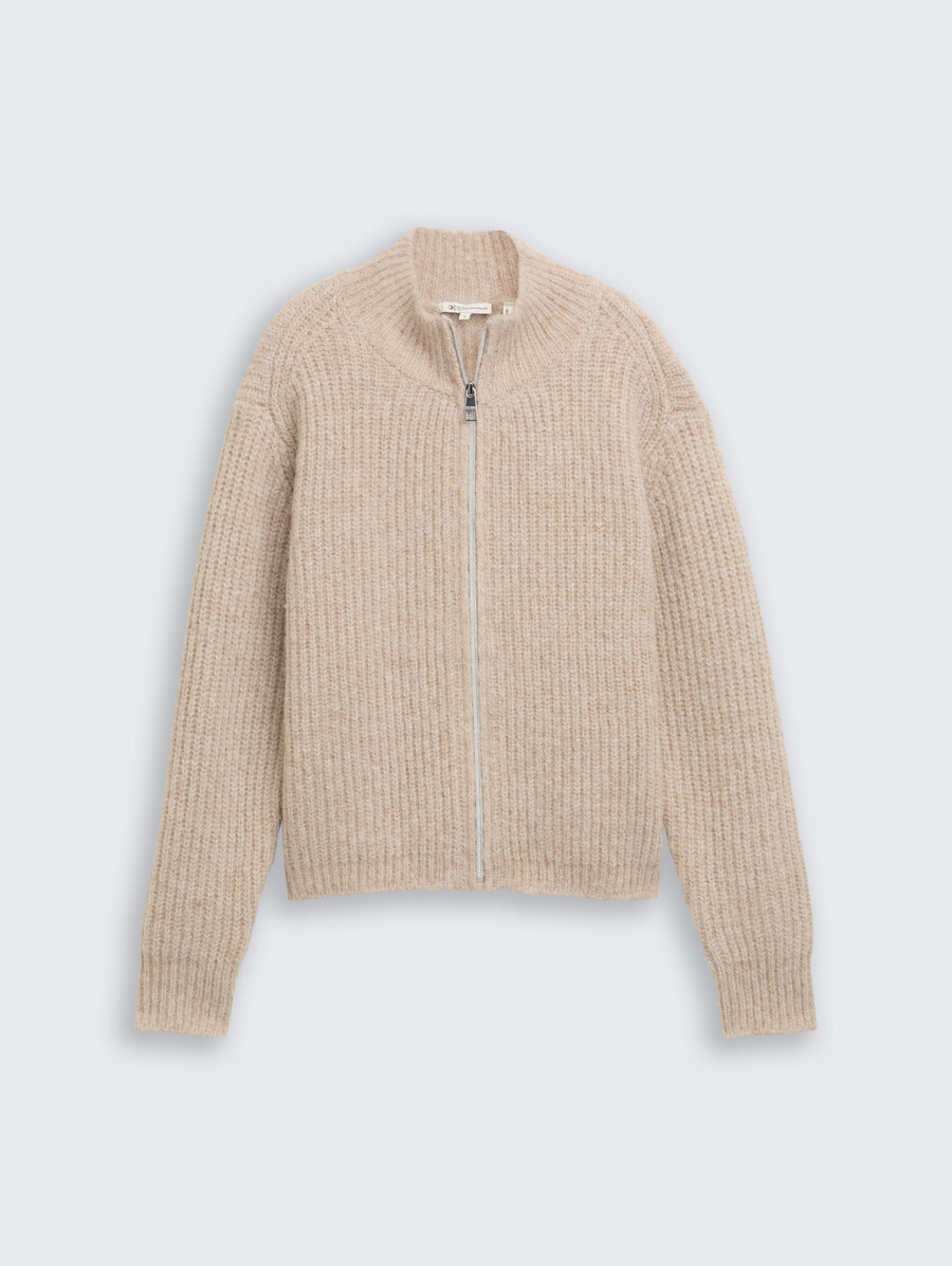 cardigan con cerniera