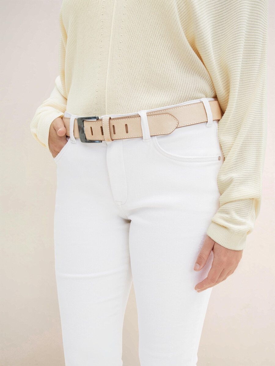 ttlucy plus size - cintura in pelle scamosciata con fibbia ad ardiglione quadrata