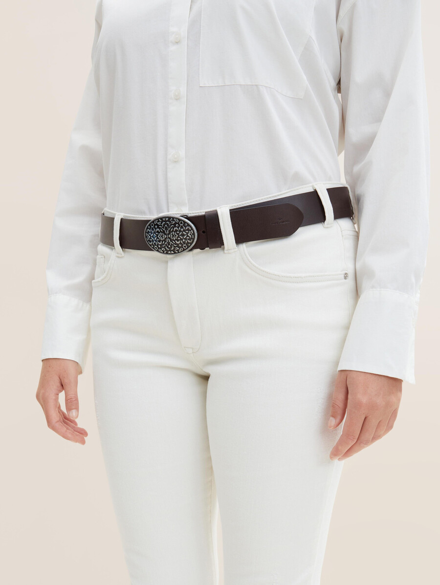 tttaylor plus size - cintura in pelle con fibbia