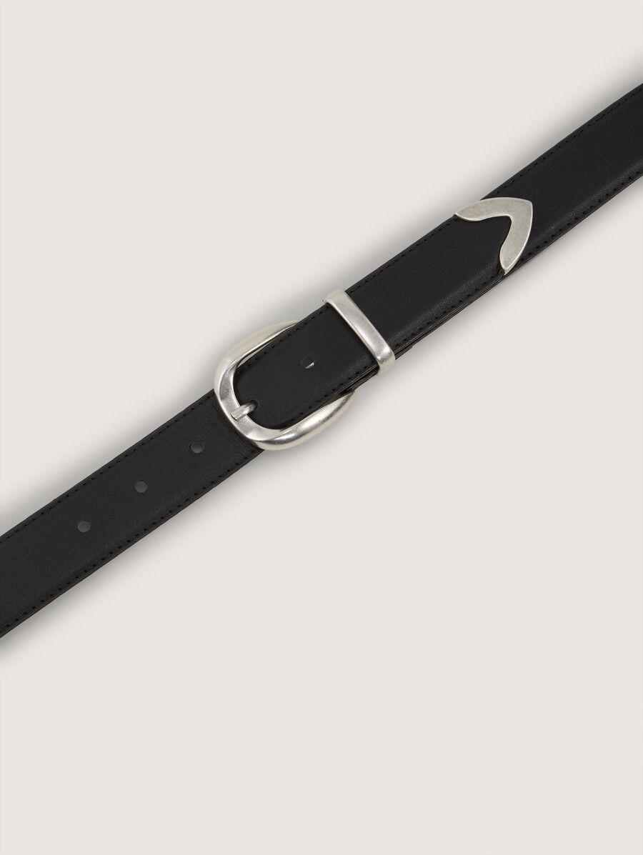 cintura in pelle ttpiper con fibbia ad ardiglione arrotondata