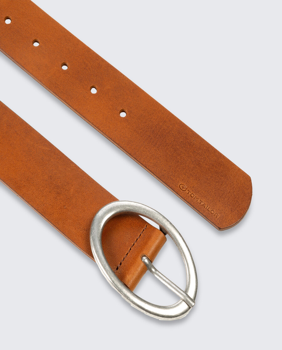 cintura in pelle ttruby con fibbia ovale