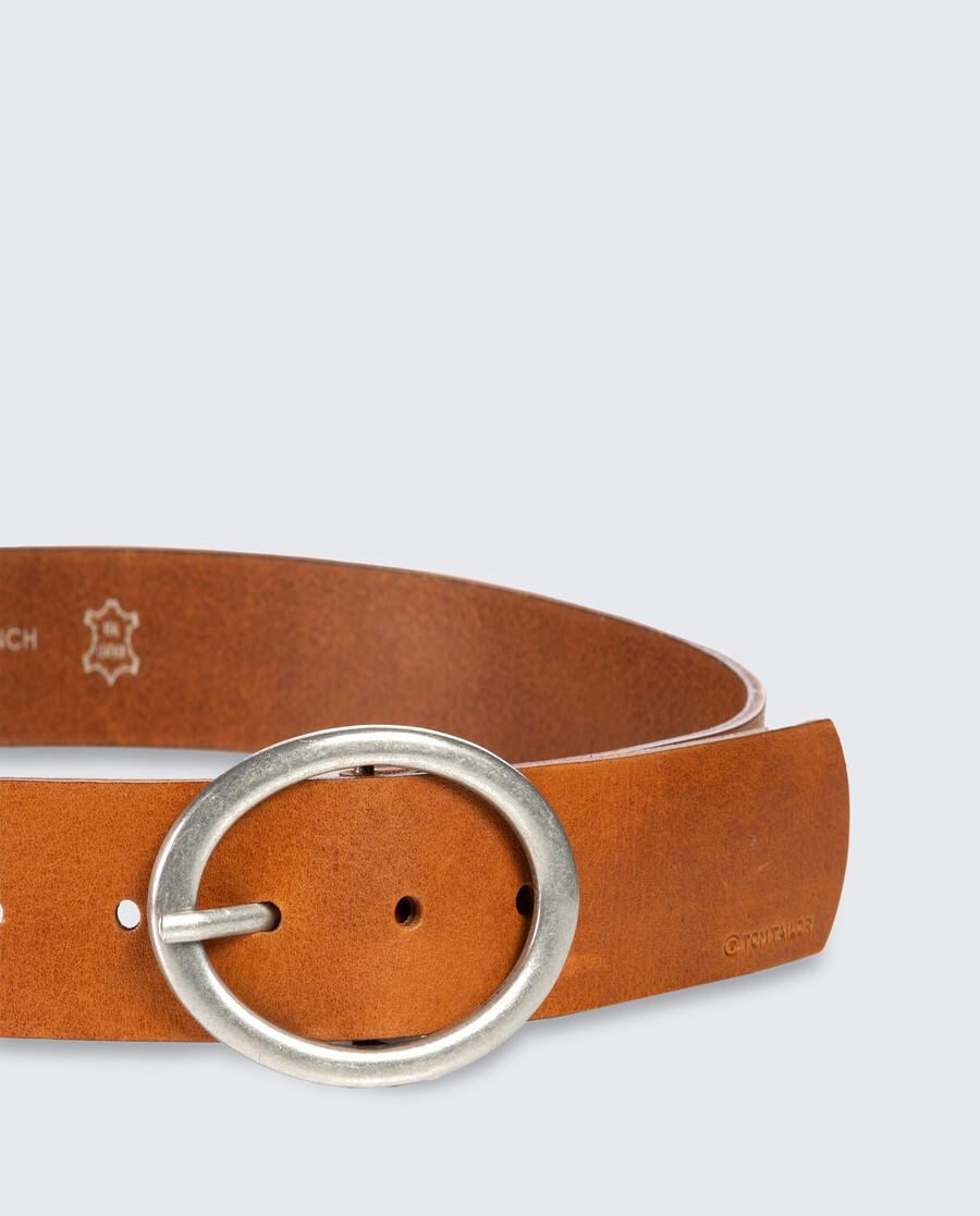 cintura in pelle ttruby con fibbia ovale