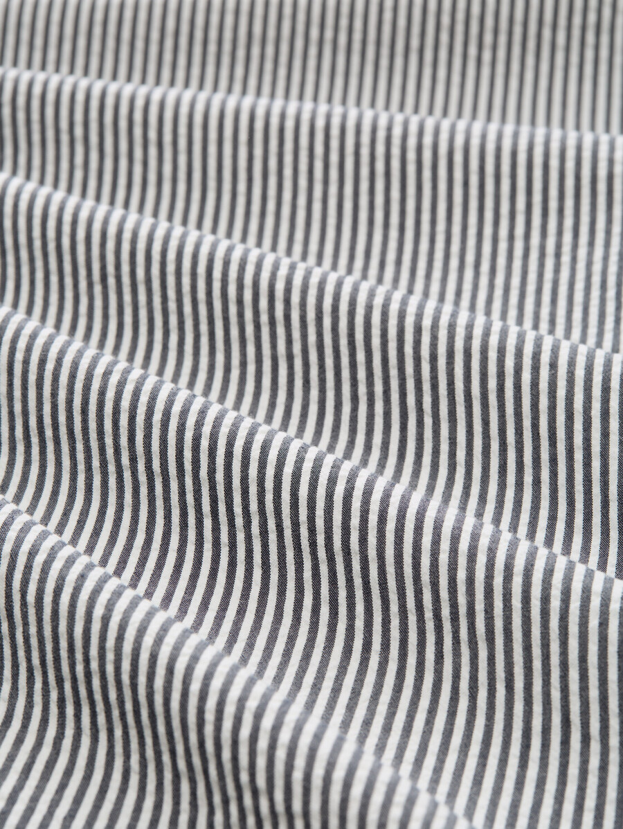pantaloni culotte in seersucker con coulisse