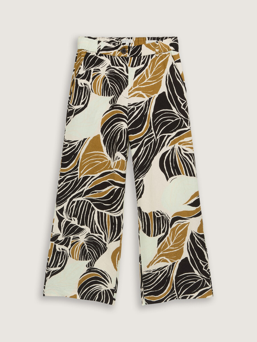 pantaloni culotte con contenuto di lino