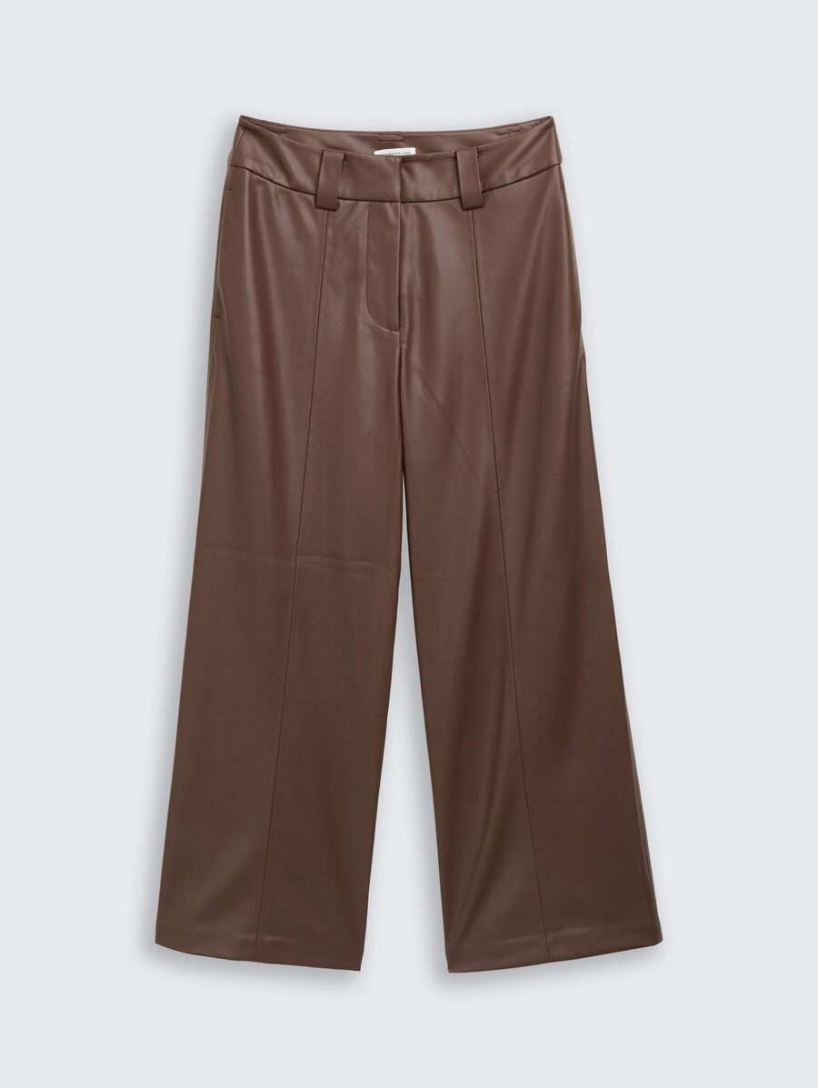 pantaloni culotte in similpelle
