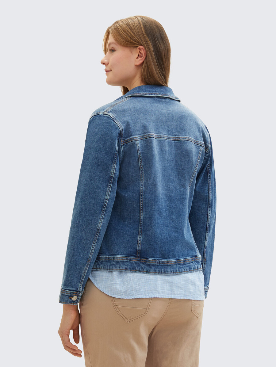 taglie forti - giacca in denim con cotone biologico