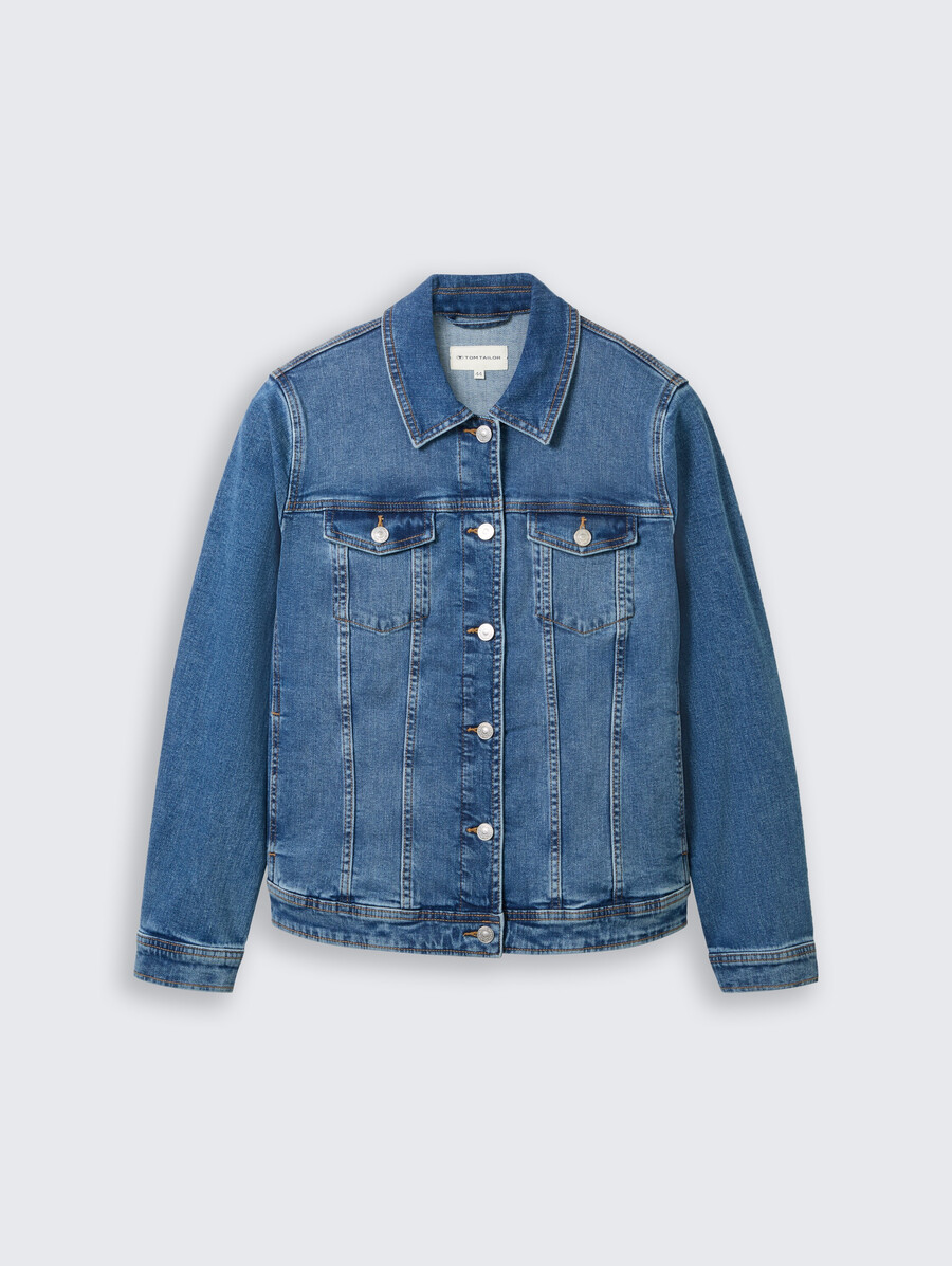 taglie forti - giacca in denim con cotone biologico