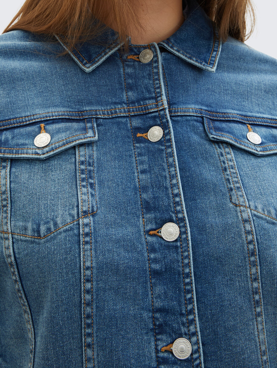 taglie forti - giacca in denim con cotone biologico