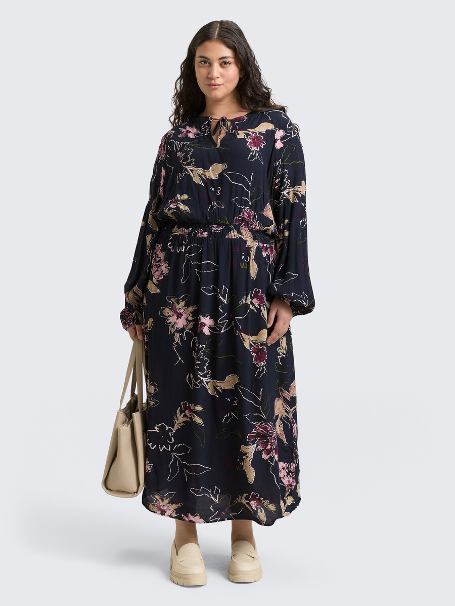 plus size - abito lungo con motivo floreale
