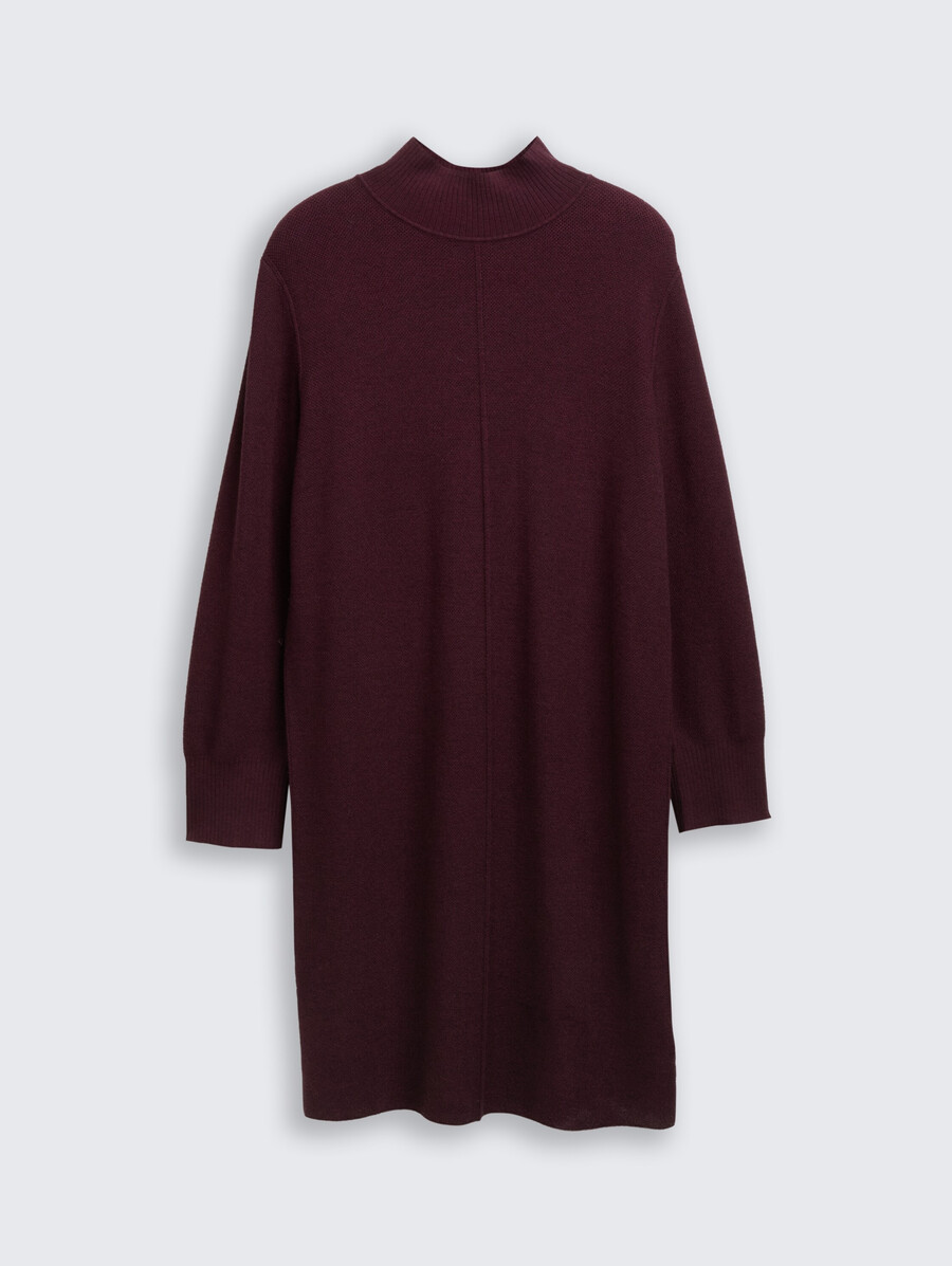 taglie forti - abito in maglia con collo alto