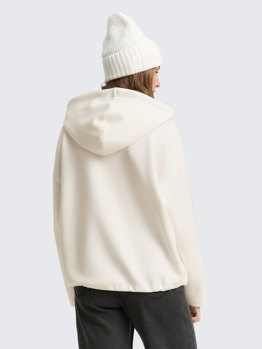 felpa con cappuccio stile scuba dalla vestibilità ampia