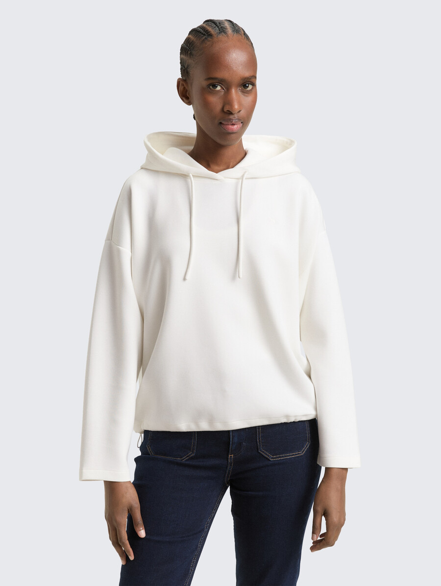 felpa con cappuccio stile scuba dalla vestibilità ampia