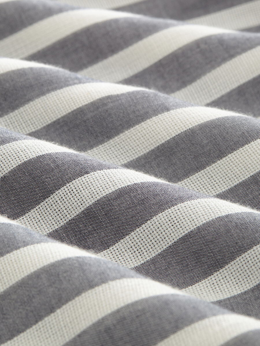 taglie forti - camicetta henley con motivo a righe