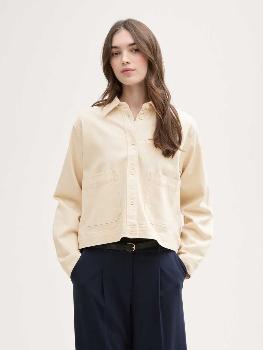 giacca overshirt con tasche