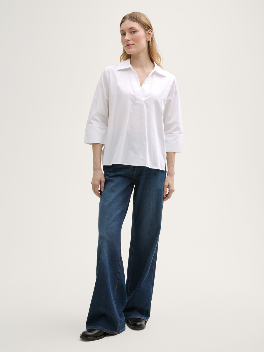 blusa ampia con colletto