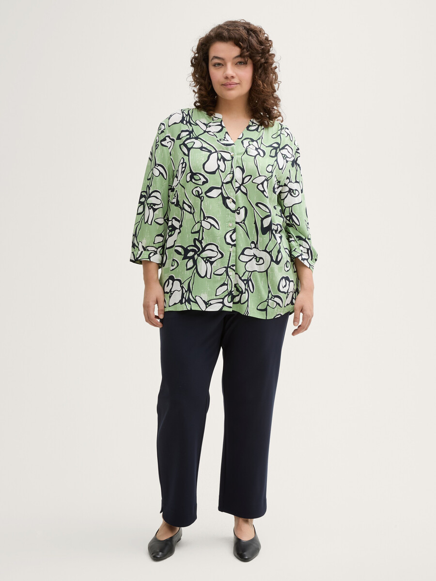 taglie forti - blusa fantasia