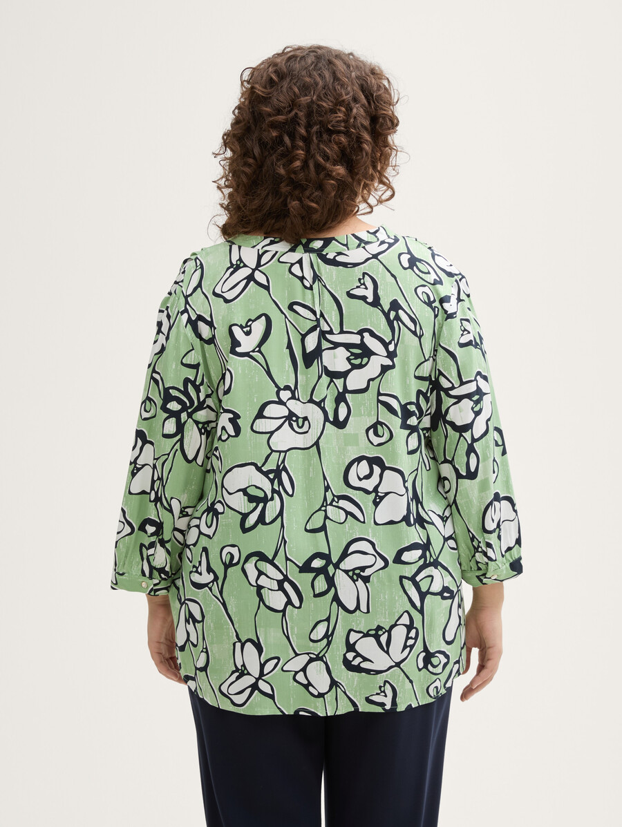 taglie forti - blusa fantasia