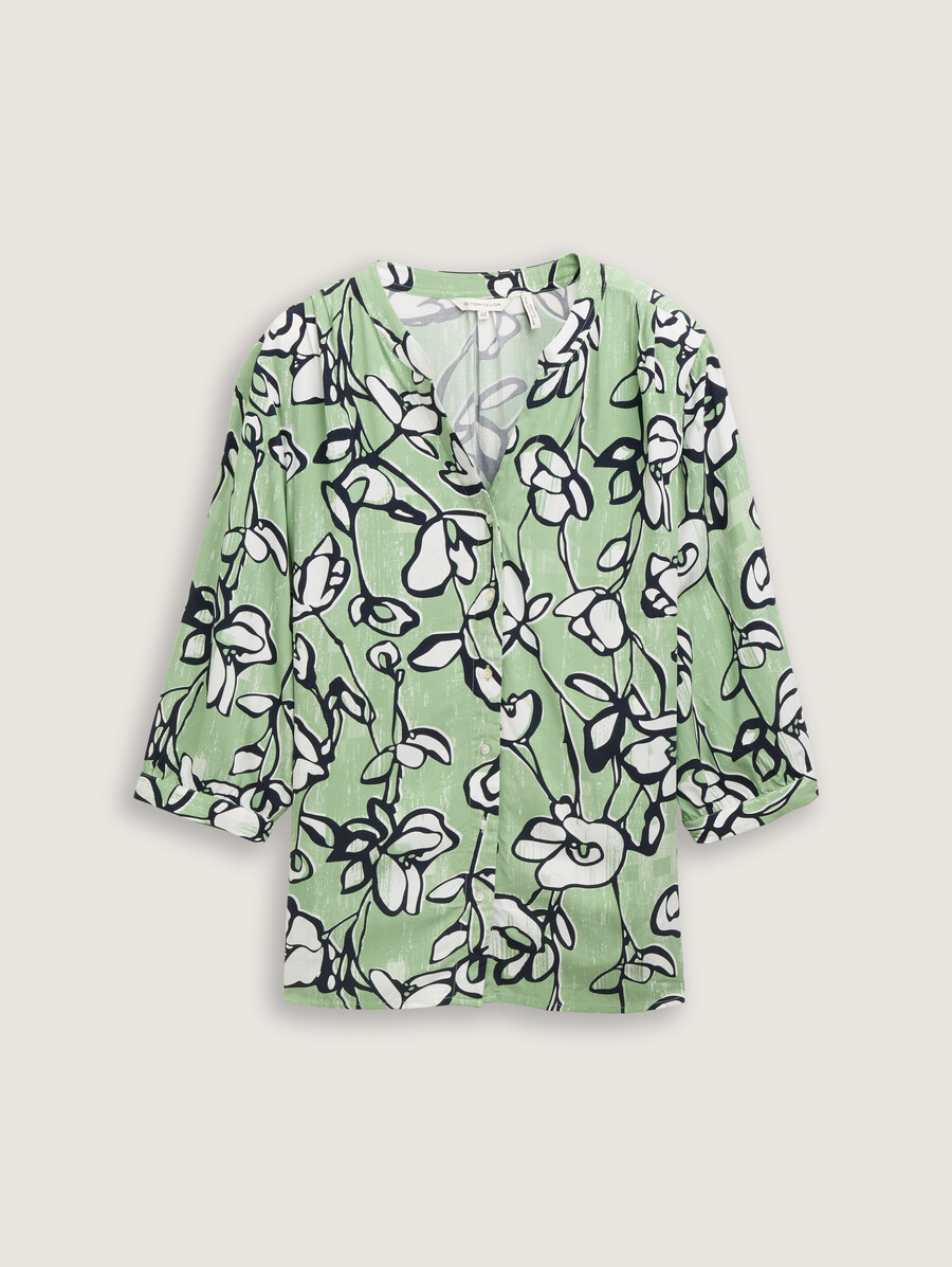 taglie forti - blusa fantasia