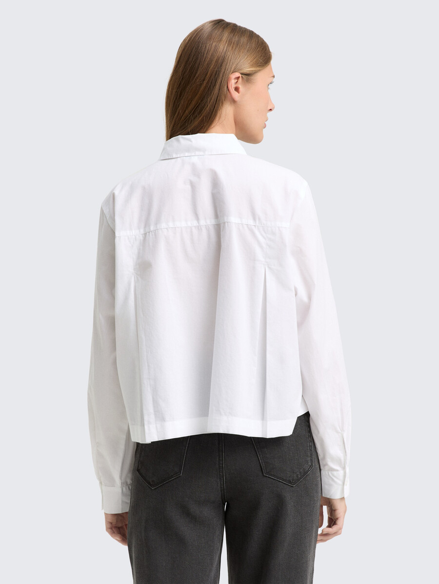 camicia a maniche corte con taschino sul petto