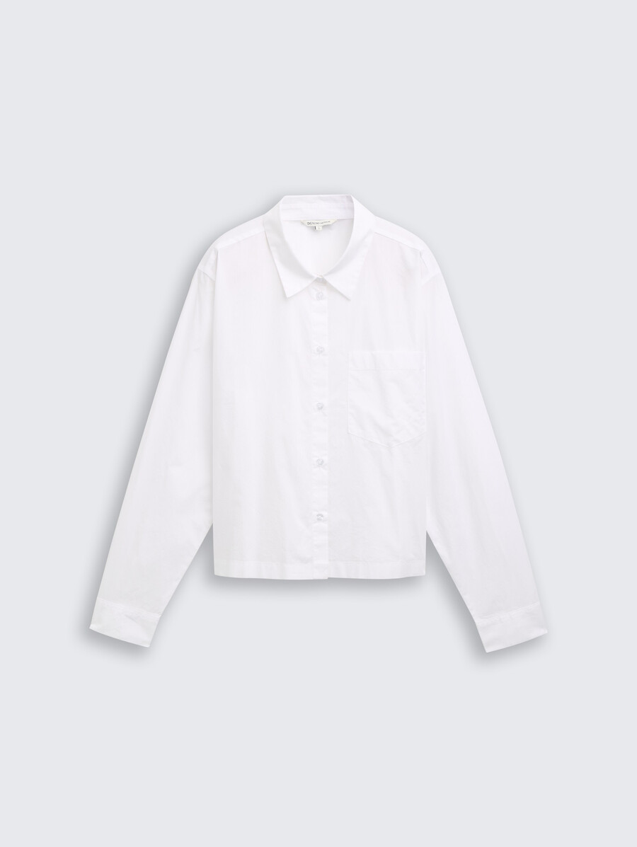 camicia a maniche corte con taschino sul petto
