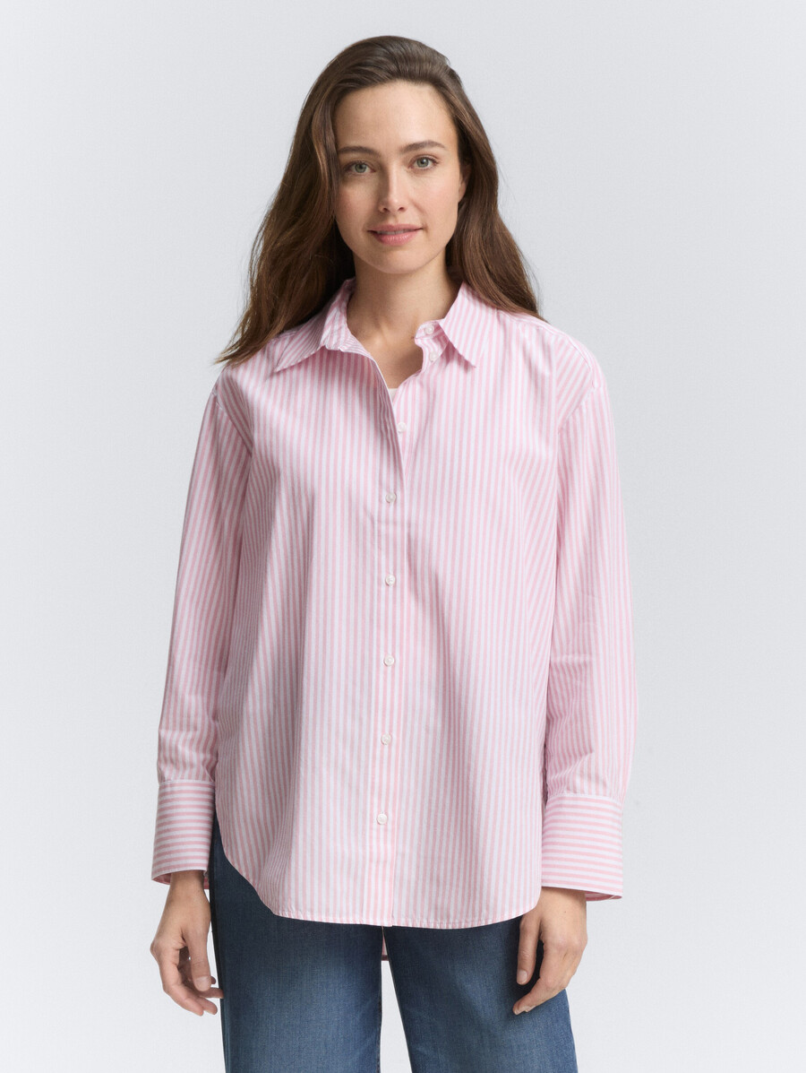blusa in popeline dalla vestibilità ampia